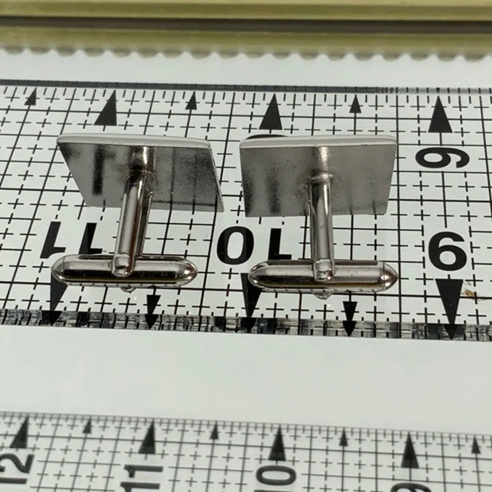 Vintage Silver SWANK Cuff Links - Silver Tone